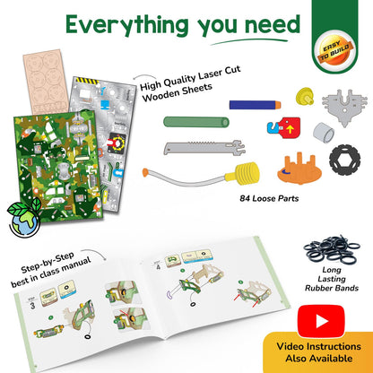 Smartivity DIY Military Vehicle for Kids 8-14 Years | Army Truck with Air Powered - Missle Launch System | Birthday Gift for Boys & Girls | I STEM Toy for 8,9,10,11,12,13,14 Years(PACK OF 6)