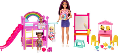 Barbie Skipper Babysitters Inc.™ Ultimate Daycare Playset with 3 Dolls, Furniture & 15+ Accessories, Includes Bunk Beds & Color-Change Easel HND18
