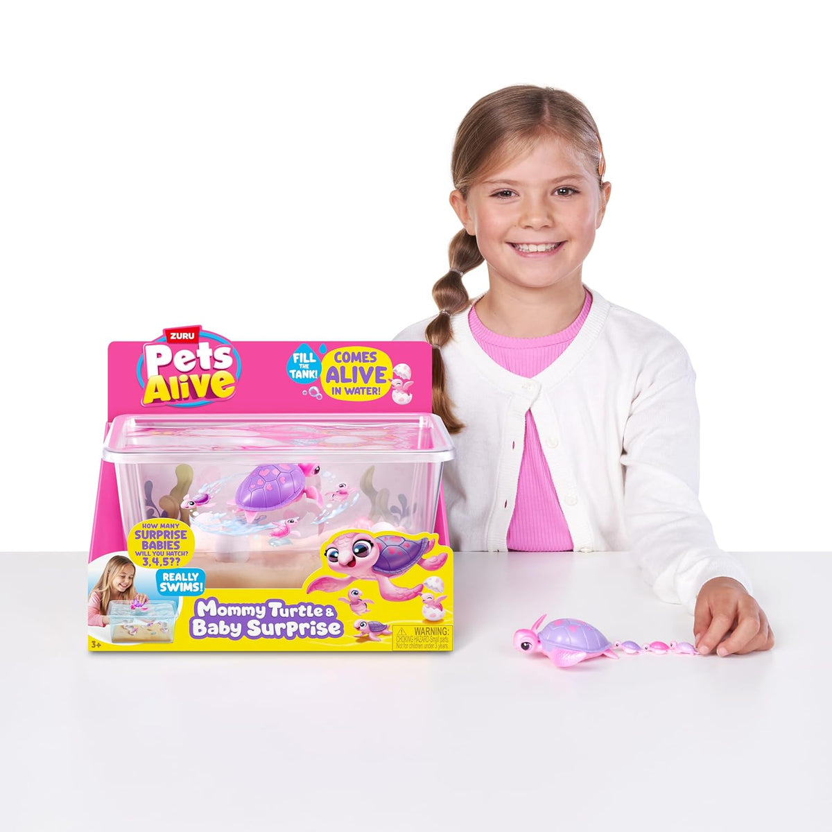ZURU Pets Alive Turtle Surprise Robot – Interactive Electronic Turtle Toy for Kids