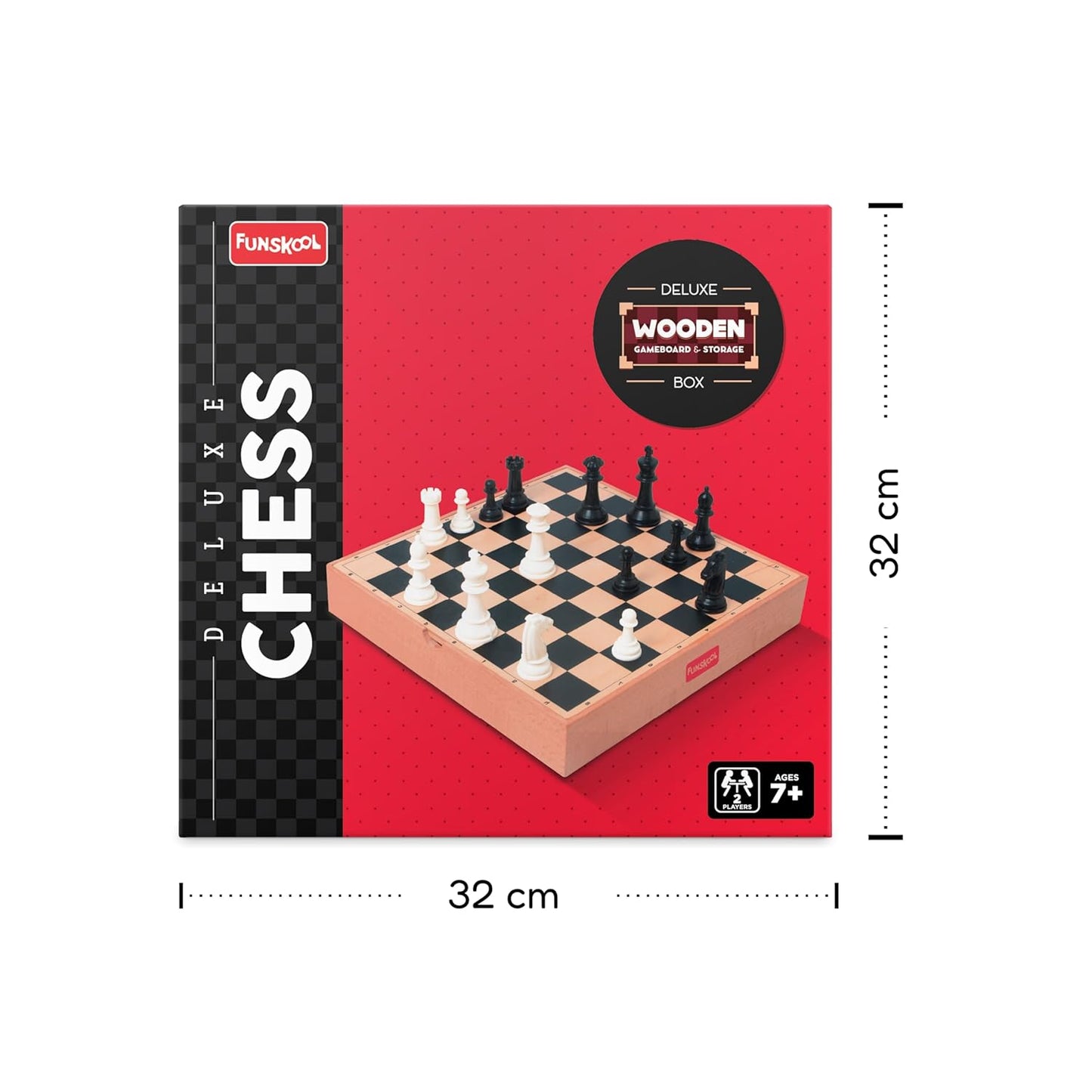 Games, Deluxe Chess, Wooden Set, War & Strategy, Family Games (PACK OF 4)