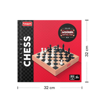 Games, Deluxe Chess, Wooden Set, War & Strategy, Family Games (PACK OF 4)