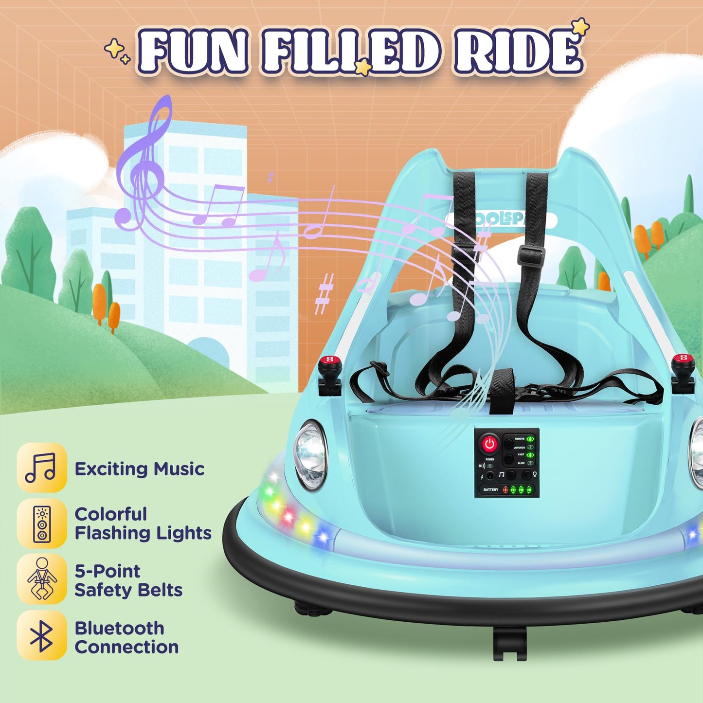 Dash Car 12V Kids Bumper Car