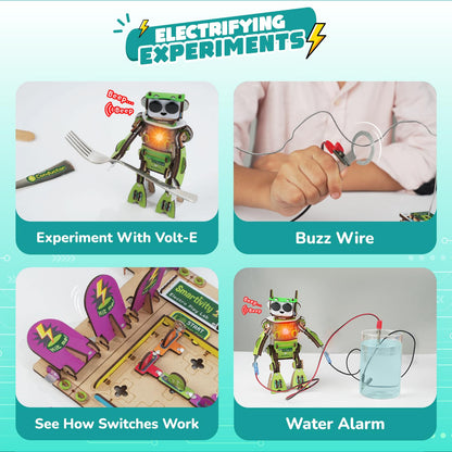 Smartivity Electricity Kit for Kids 8-14 Years Old I 8+ Circuit Experiments & DIY Electric Robot with Light and Sound | Science Project Kit I Birthday Gift Boys & Girls 8-9-10-11-12-13-14 Years(PACK OF 6)