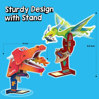 Smartivity 2in1 Animals I Dragon & Flying Dinosaur I Toys for Kids 6-12 Years Old | Birthday Gifts for Boys & Girls| DIY Science Toy for Kids 6,7,8,9,10,11,12 I STEM Educational Game(PACK OF 6)