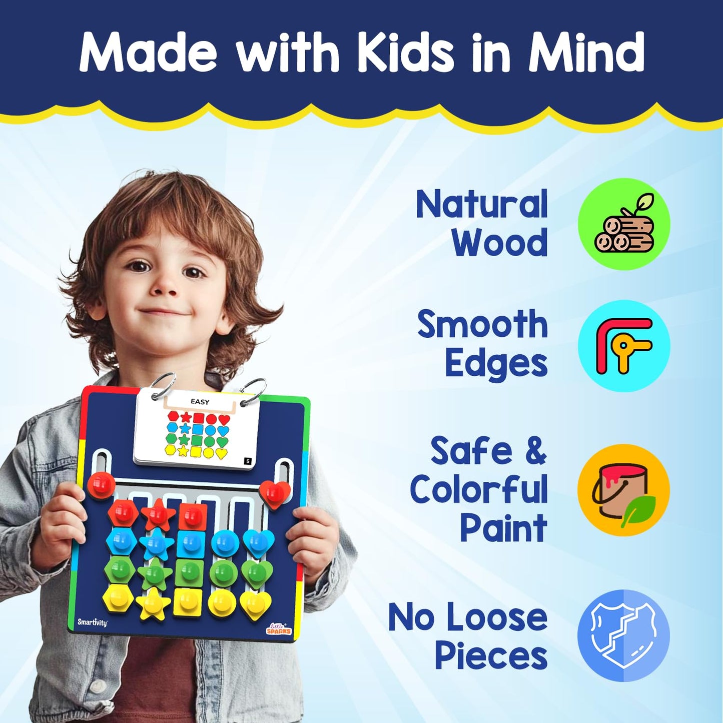 Smartivity Shape Coder Puzzle Toy for Kids 6,7,8,9,10,11,12 Years | 15 Challenge Cards, 5 Columns & Colored Shapes | Logical Thinking & Colour Matching Brain Game | Travel-Friendly Educational Gift(PACK OF 6)