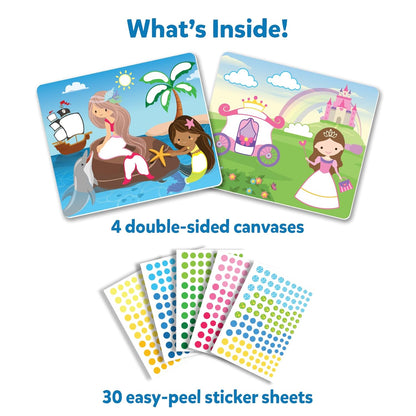 Skillmatics Dot It Sticker Art Activity - Unicorns & Princesses, Mess-Free Fun for Kids, 500+ Stickers, Craft Kits, DIY Activity, Travel Toys, Gifts for Boys & Girls Ages 3, 4, 5, 6, 7(PACK OF 5)