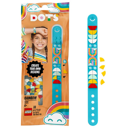 LEGO DOTS 41900 Rainbow Bracelet DIY Jewellery Craft Set, 33 Pieces, Ages 6+