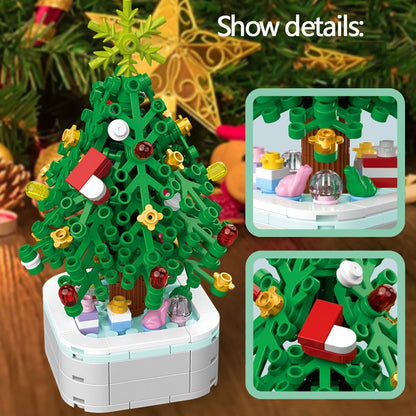 Christmas Tree Building Bricks Set - DIY Building Block Kit for Creative, 211 Pieces Building Toys for Boys Girls Kids Adults, Xmas Building Blocks Presents, Creative Gifts