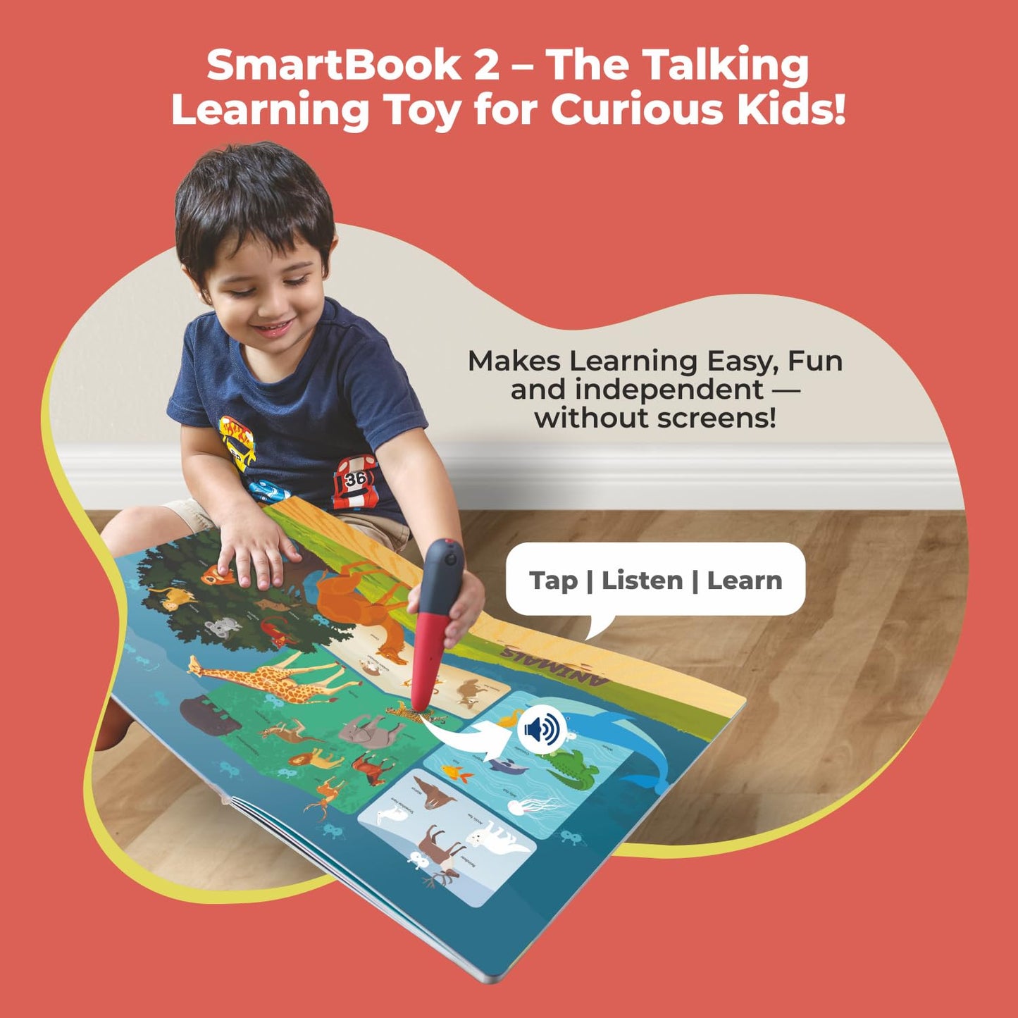 goDiscover Educational Smart Book 2 for Kids with Talking Pen | Early Learning Interactive Book Set Builds Vocabulary, Curiosity, & Confidence | Screen Free Learning Toy for 3–5 Year Old Children