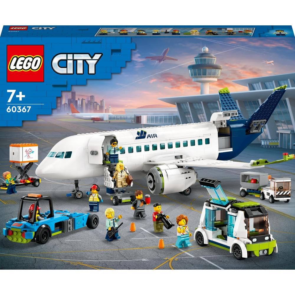 LEGO City Passenger Airplane 60367 Building Toy Set (930 Pieces)