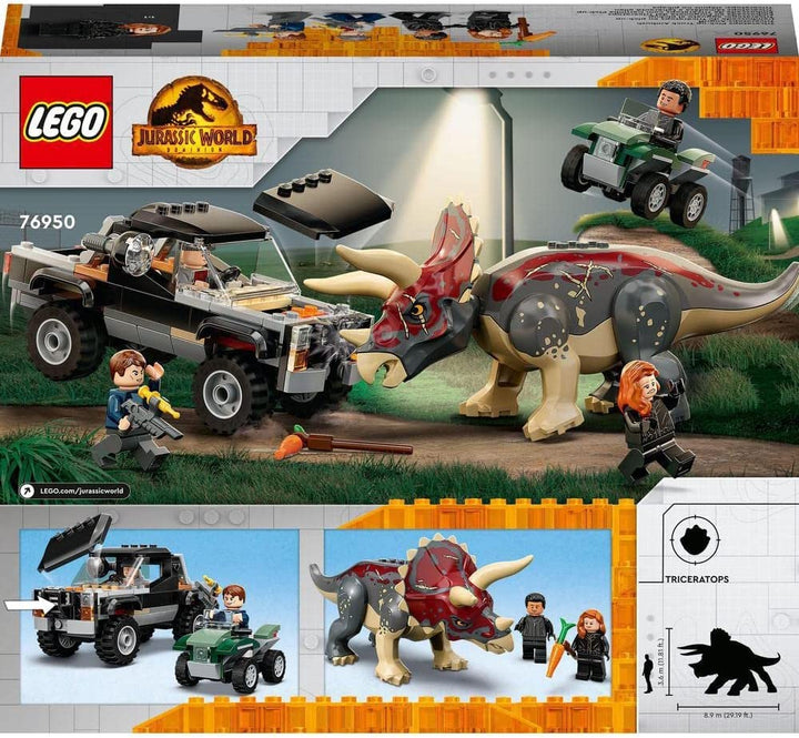 Lego 76950! Jurassik World Triceratop's Pick-Up Truck Ambush for The Kids Age 7+ (210 Pieces)