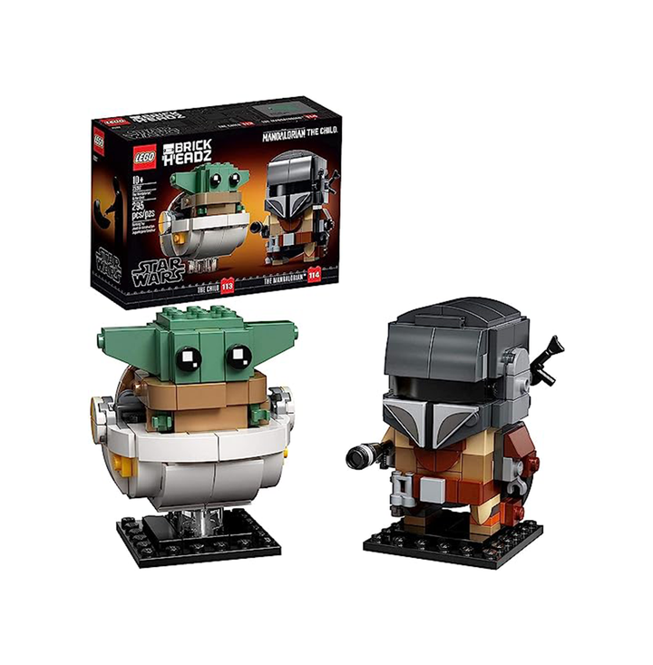 Lego BrickHeadz Star Wars The Mandalorian & The Child 75317 Building Kit, Toy for Kids and Any Star Wars Fan Featuring Buildable The Mandalorian and The Child Figures (295 Pieces)