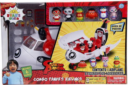 Ryan's World Combo Panda's Airlines Playset – Aeroplane with 6 Figures & 20+ Pieces