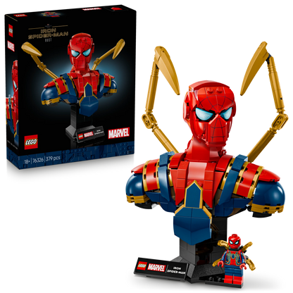 Marvel Iron Spider-Man Bust Collectible Adult 76326 Building Kit