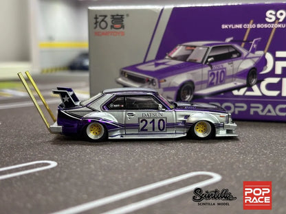 Pop Race 1/64 S9-06 Skyline C210 BOSOZOKU STYLE Car