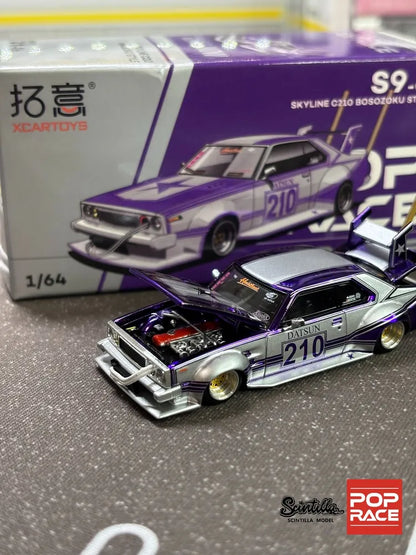 Pop Race 1/64 S9-06 Skyline C210 BOSOZOKU STYLE Car