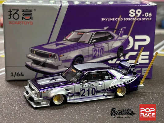 Pop Race 1/64 S9-06 Skyline C210 BOSOZOKU STYLE Car
