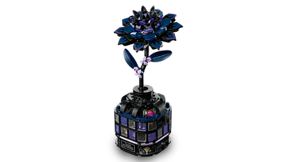 Wednesday Black Dahlia Flower Halloween Gift, Faux Plant Room Decor 76784 Building Kit