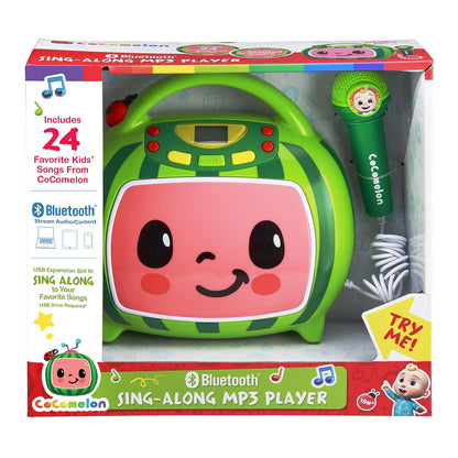 Cocomelon Bluetooth Karaoke Machine for Kids with Built-in Songs