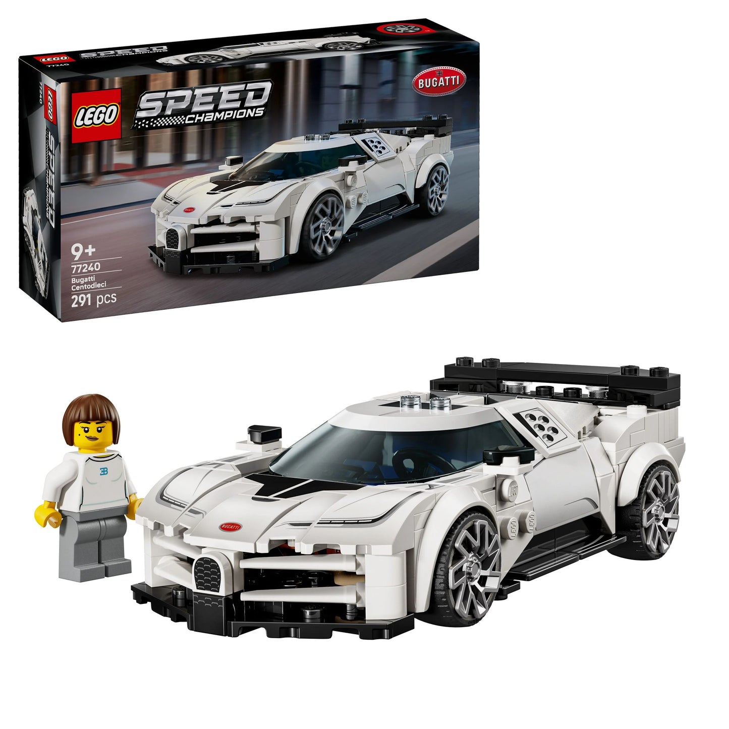 Speed Champions Bugatti Centodieci Hyper Sports Car Toy 77240 Building Kit