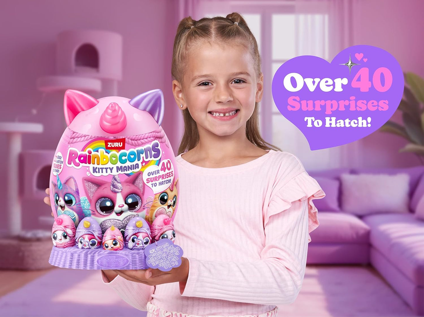 Rainbocorns - Eggszania Kitty Mania , 40+ Surprises