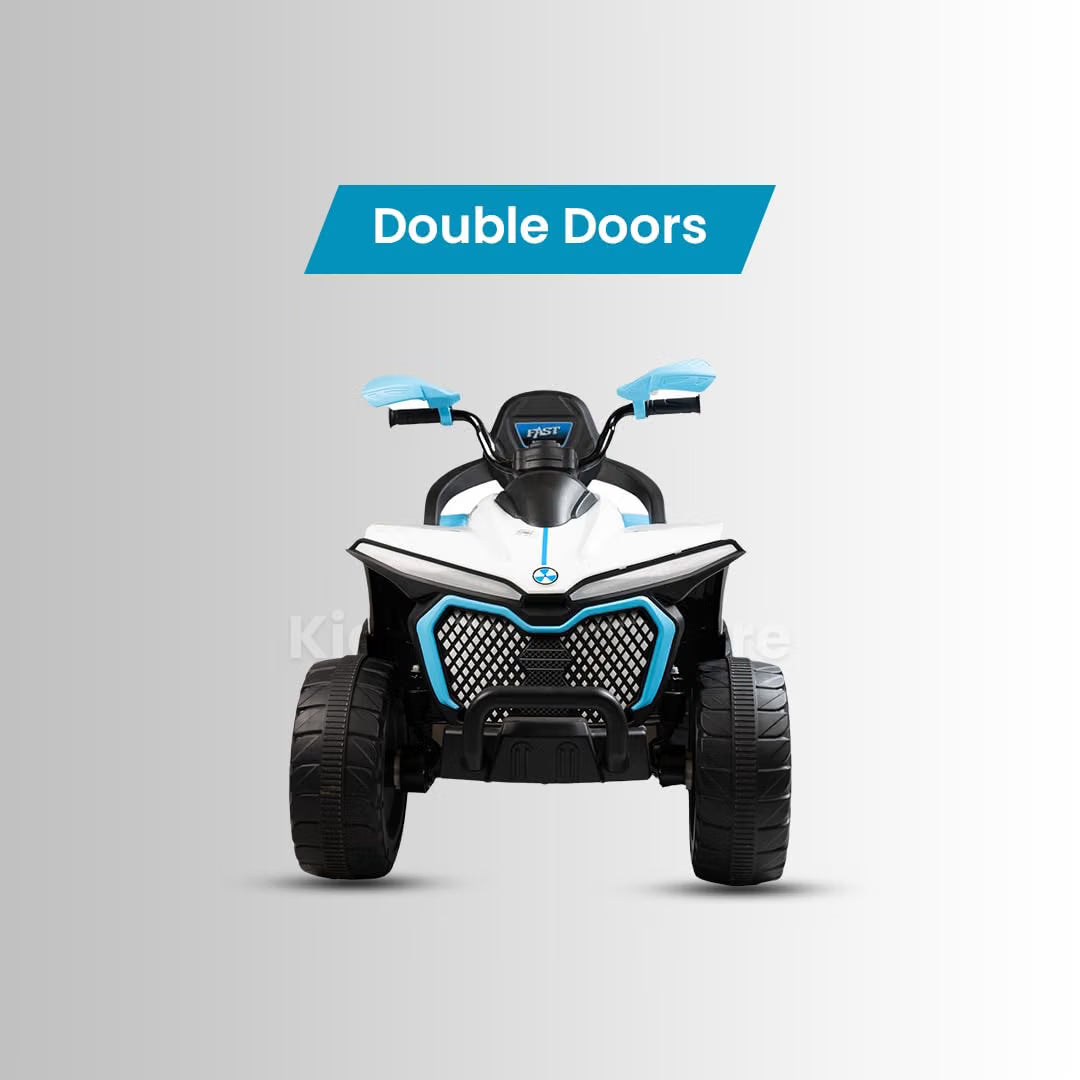 Kids Electric Quad Bike ATV Ride-On with LED Lights, Music, USB, 2-Speed Control & Forward/Reverse
