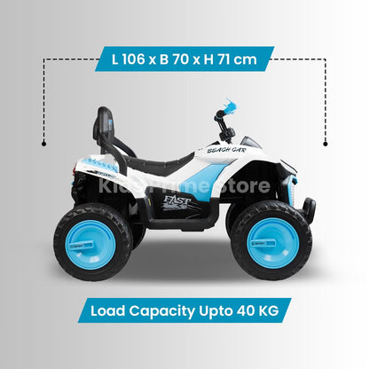 Kids Electric Quad Bike ATV Ride-On with LED Lights, Music, USB, 2-Speed Control & Forward/Reverse