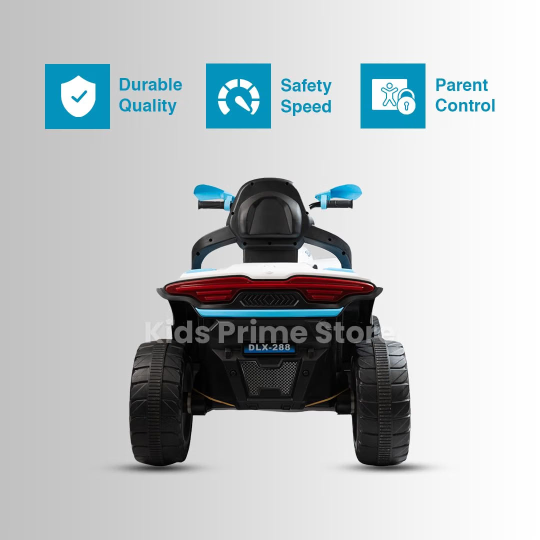 Kids Electric Quad Bike ATV Ride-On with LED Lights, Music, USB, 2-Speed Control & Forward/Reverse