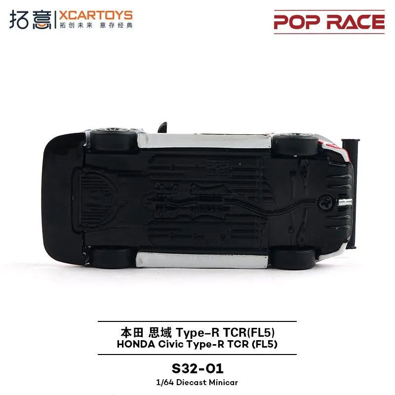POP Race 1/64 S32-01 Honda Civic Type-R TCR(FL5) Alloy Car Model Car