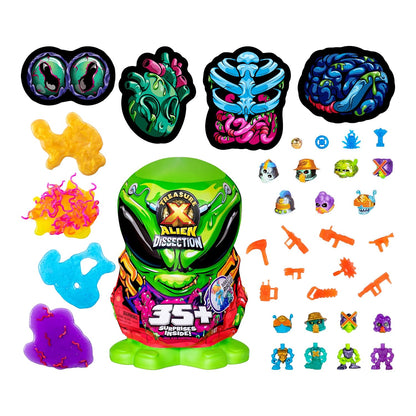 Treasure X Mega Alien Dissection with 35+ Surprises Inside | Dissect the 12" Tall Alien | Rescue 4 Alien Hunters | Discover Weapons