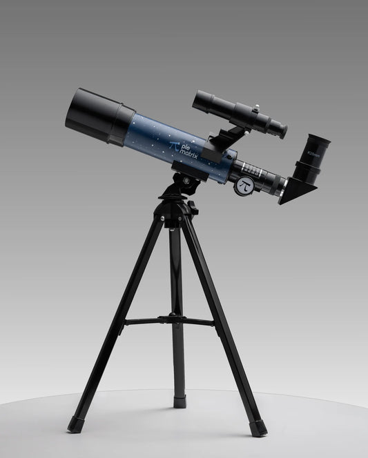 Pie Matrix Neo 50/360 Refractor Telescope for Kids – 50mm Aperture, 2 Eyepieces, Moon Filter, Erecting Prism, Tabletop Tripod & Travel Bag