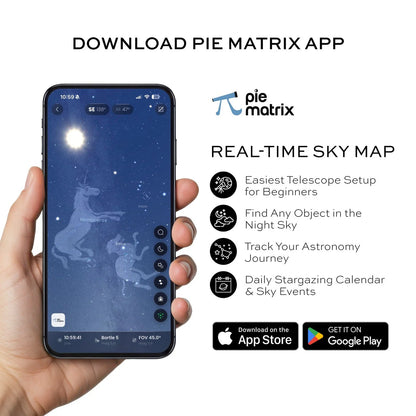 Pie Matrix Phoenix 60700 Refractor Telescope – 60mm Aperture, 700mm Focal Length, 3 Eyepieces, 3X Barlow, Tripod & Travel Bag
