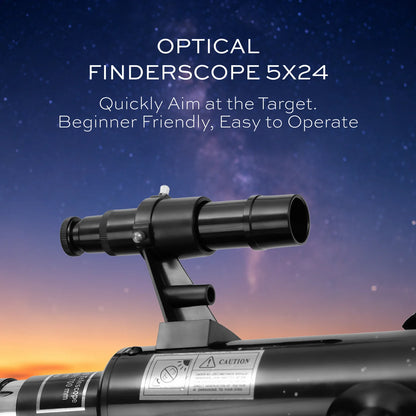 Pie Matrix Phoenix 60700 Refractor Telescope – 60mm Aperture, 700mm Focal Length, 3 Eyepieces, 3X Barlow, Tripod & Travel Bag