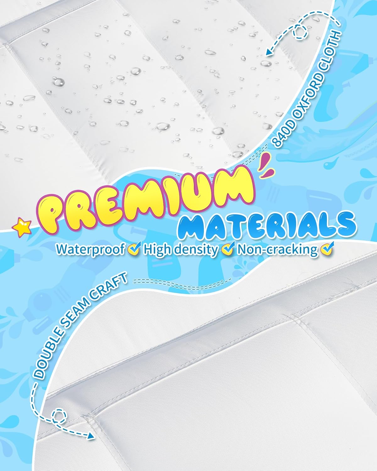 Luxury White Inflatable Bouncy Castle for Kids with Slide & Spacious Jump Area