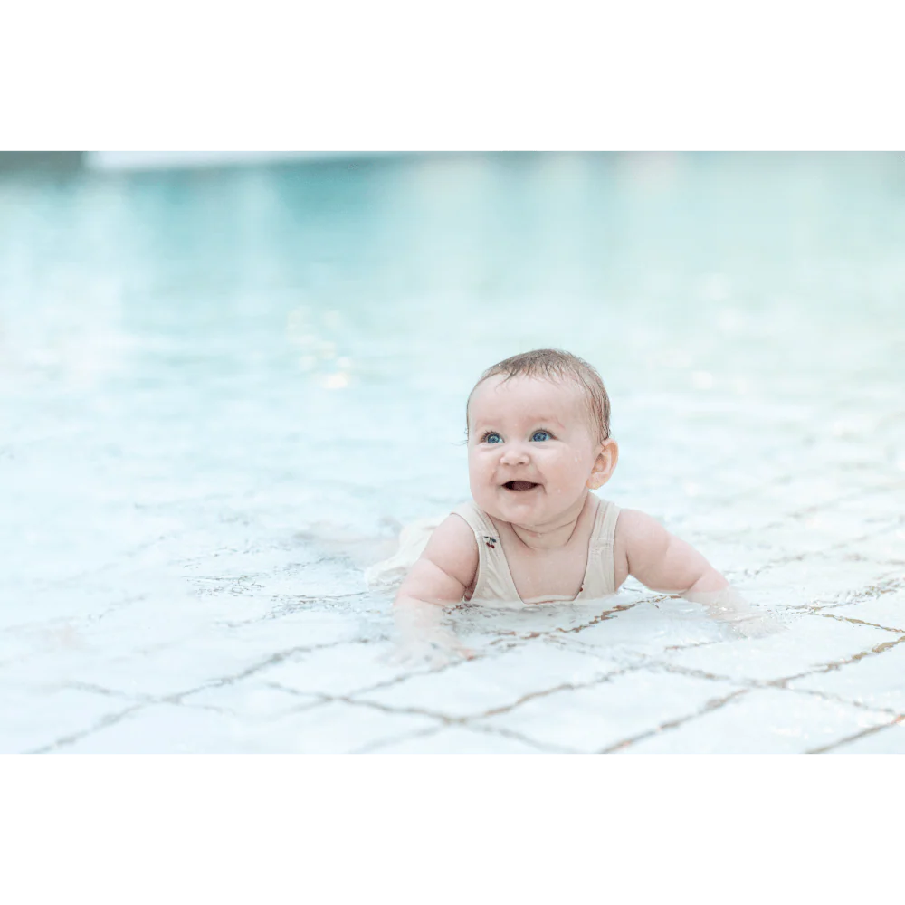 Bambo Nature Premium Disposable Swim Diaper Pants - Double Leak Barriers, Soft 360° Elastic Fit, Chemical Free & Leakproof Pool Diapers For Babies, Waterproof Toddler Swimming Swimsuit, Kids 7-12 kgs, 12 Count