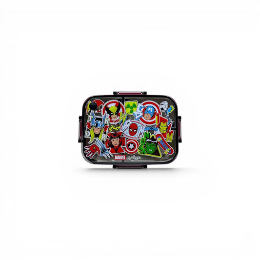 Smiggle Stainless Steel 3 Compartment Lunch Box for Kids - MARVEL