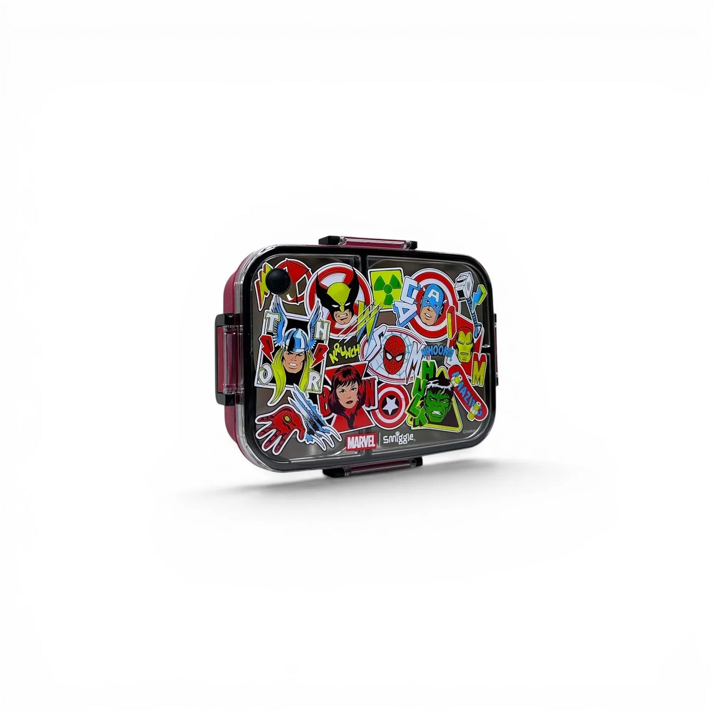 Smiggle Stainless Steel 3 Compartment Lunch Box for Kids - MARVEL
