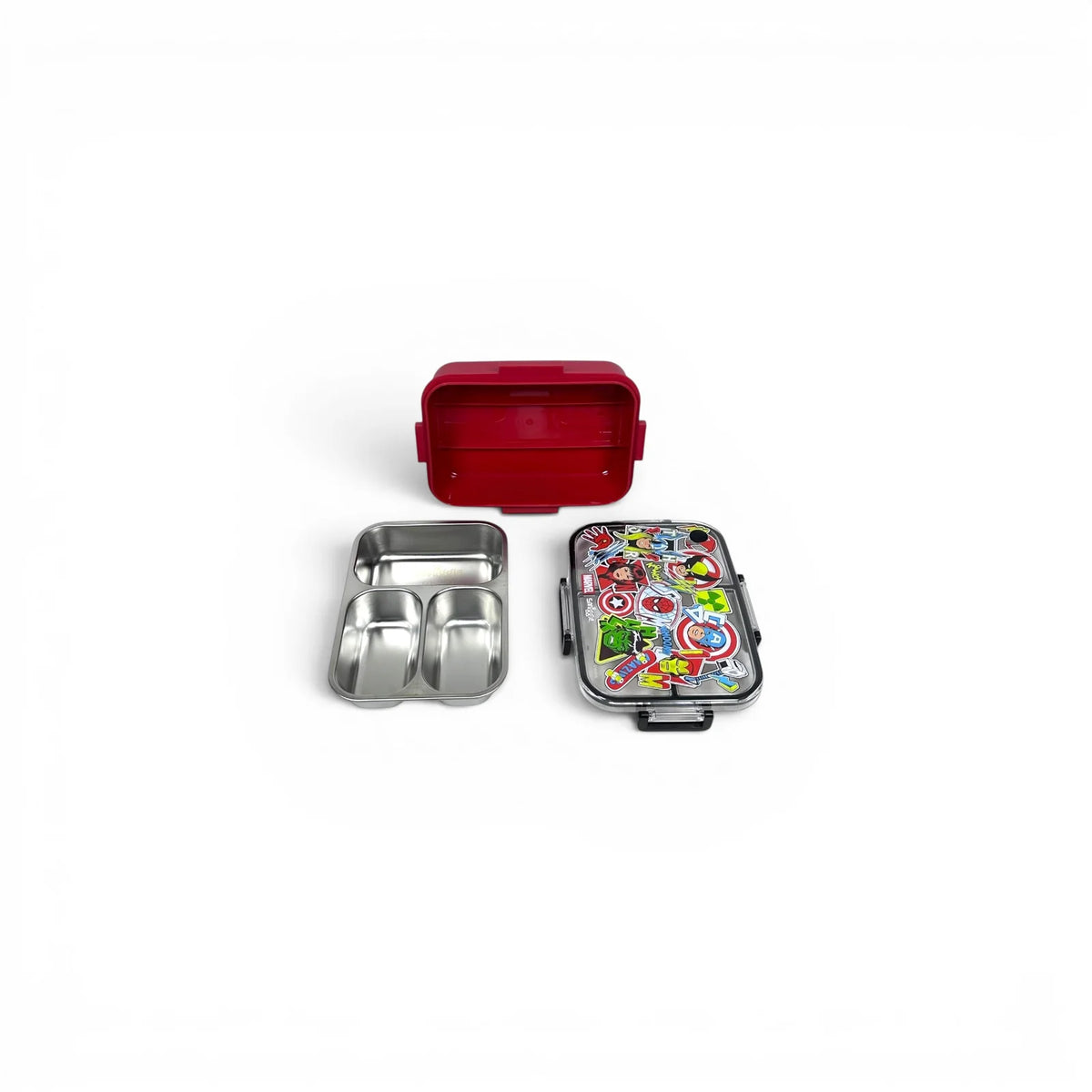 Smiggle Stainless Steel 3 Compartment Lunch Box for Kids - MARVEL