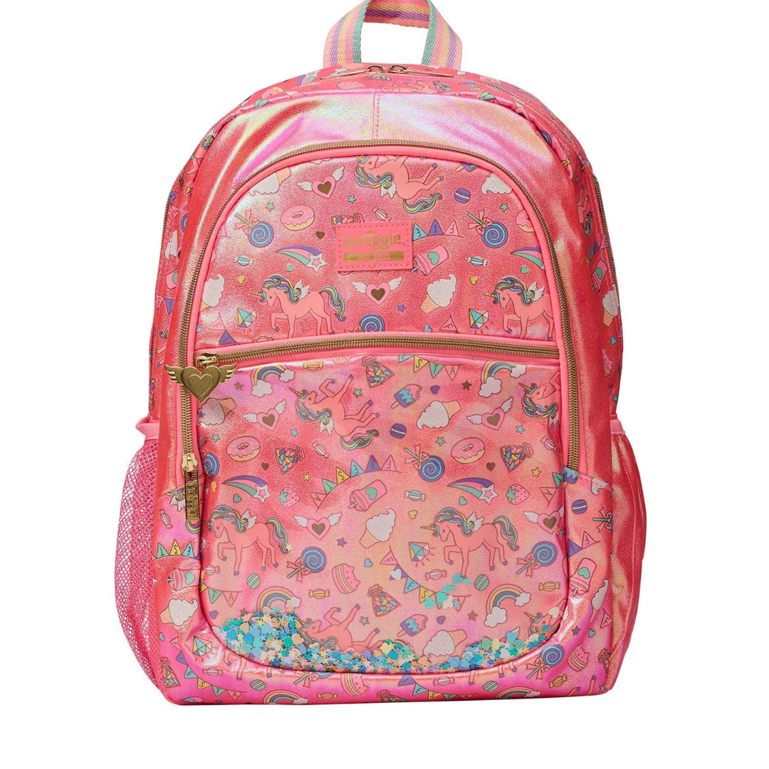Smiggle Classic Kids Backpack - Pink Unicorn Desert
