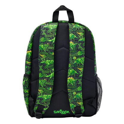 Smiggle Classic Kids Backpack - Green Dino