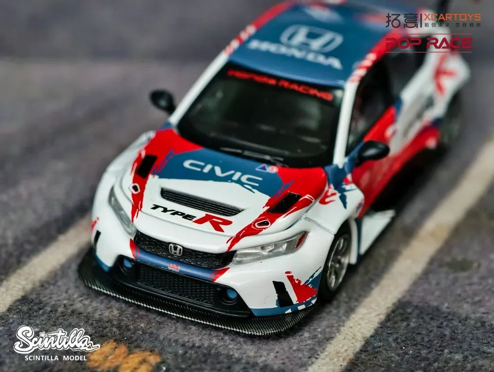 POP Race 1/64 S32-01 Honda Civic Type-R TCR(FL5) Alloy Car Model Car