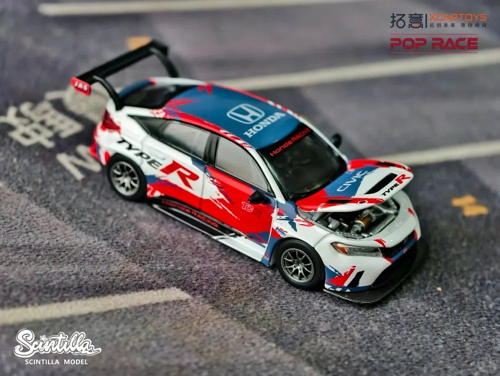 POP Race 1/64 S32-01 Honda Civic Type-R TCR(FL5) Alloy Car Model Car