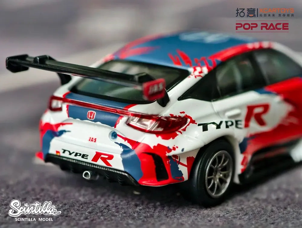 POP Race 1/64 S32-01 Honda Civic Type-R TCR(FL5) Alloy Car Model Car