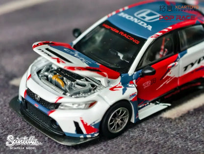 POP Race 1/64 S32-01 Honda Civic Type-R TCR(FL5) Alloy Car Model Car