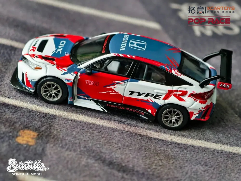 POP Race 1/64 S32-01 Honda Civic Type-R TCR(FL5) Alloy Car Model Car