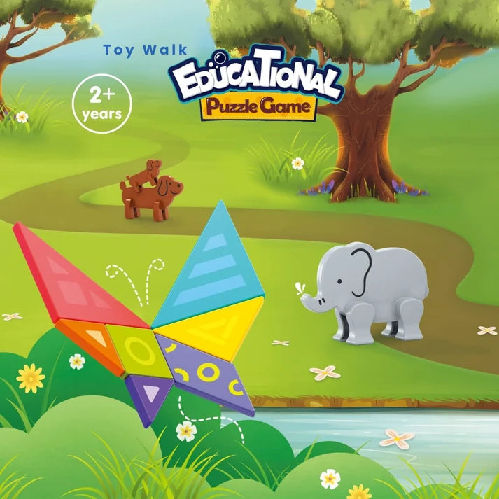 Hola E7982 Magnetic Animal Tangram Puzzle (2Y+)