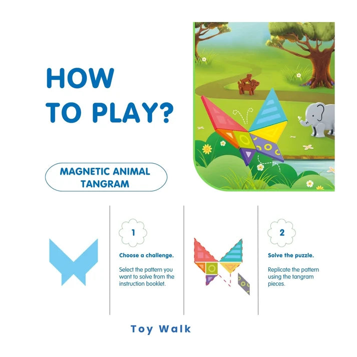 Hola E7982 Magnetic Animal Tangram Puzzle (2Y+)