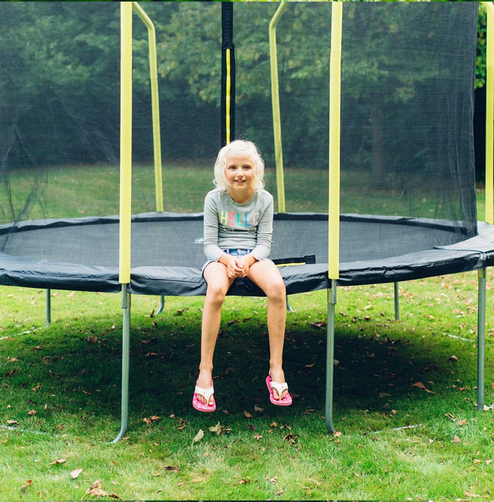 Plum 14ft Wave Springsafe Trampoline And Enclosure