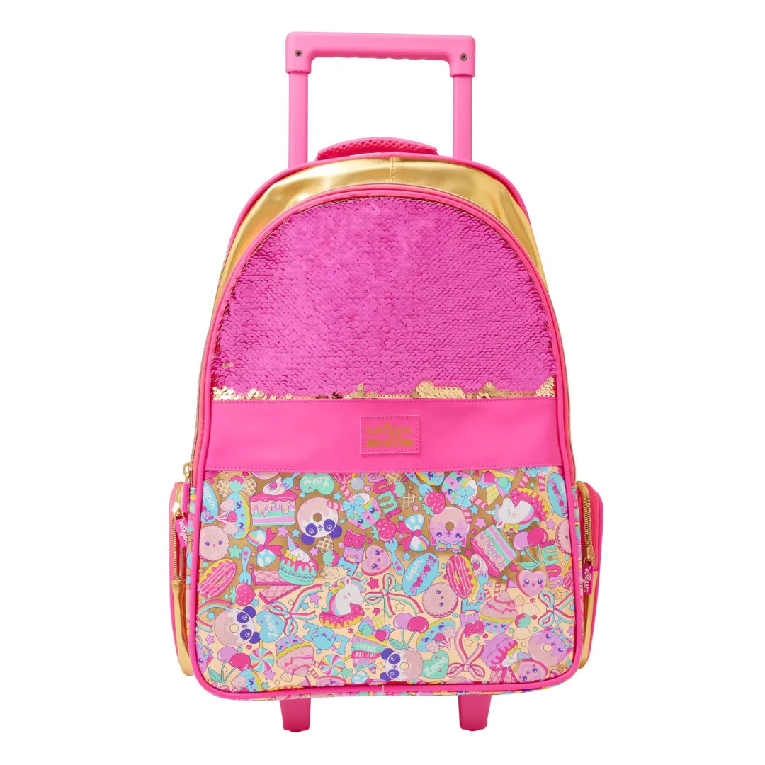 Smiggle Kids Trolley School Bag with Wheels - GOLDEN SEQUENCE
