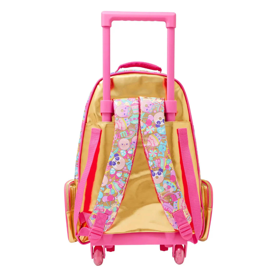 Smiggle Kids Trolley School Bag with Wheels - GOLDEN SEQUENCE